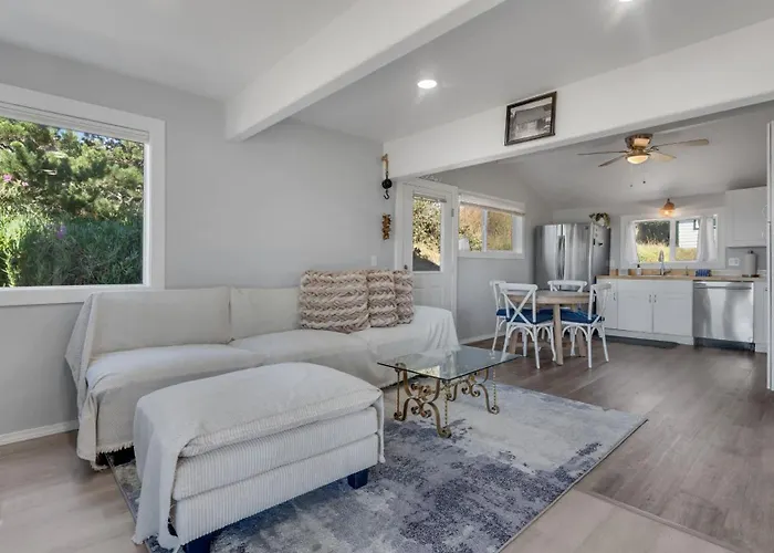 Adorable Nautical-Themed Home With A Private Hot Tub & Ocean Views